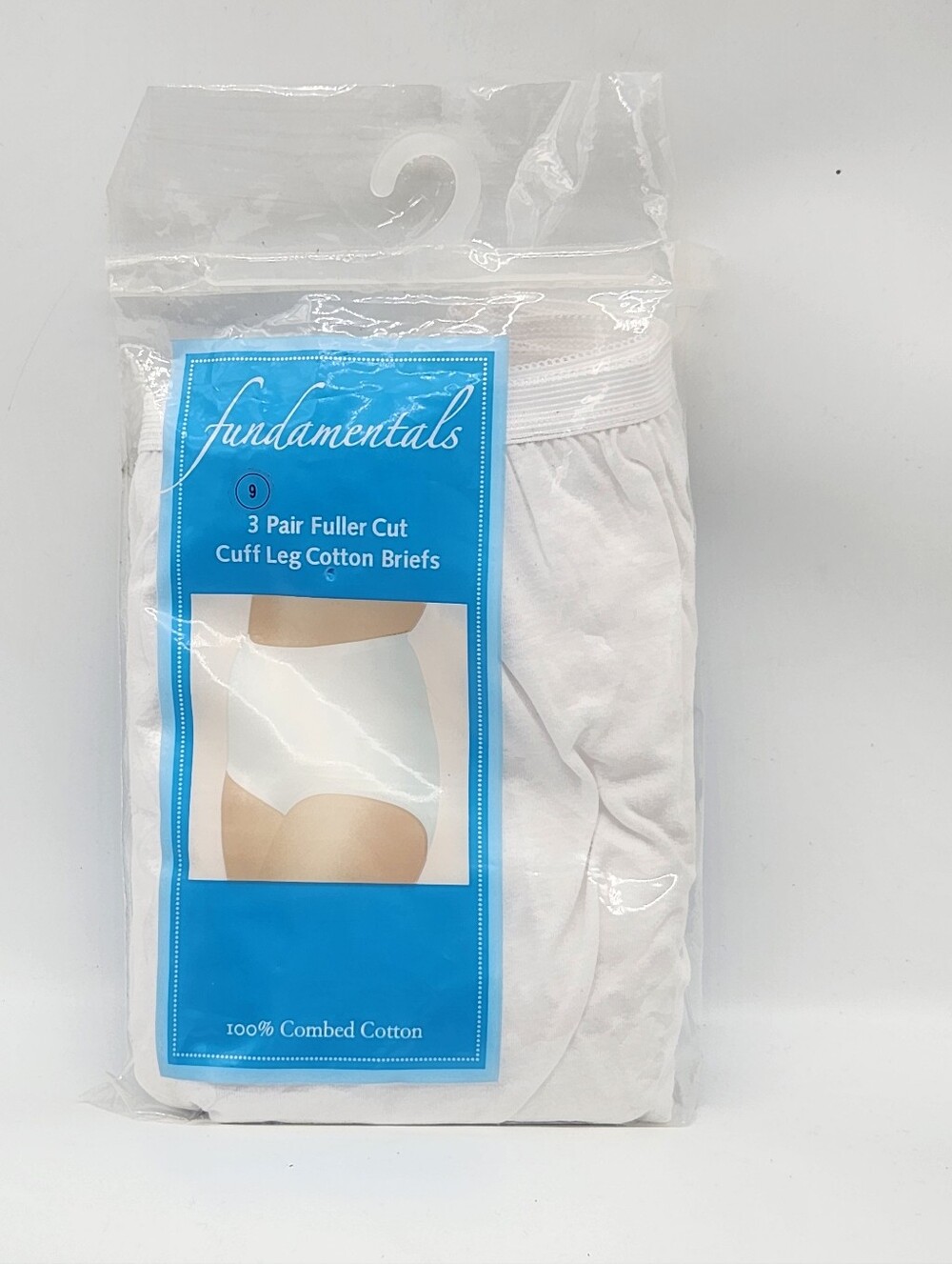 New Vintage SEARS FUNDAMENTALS Fuller Cut Cotton Briefs Pack Of 3 SIZE 9